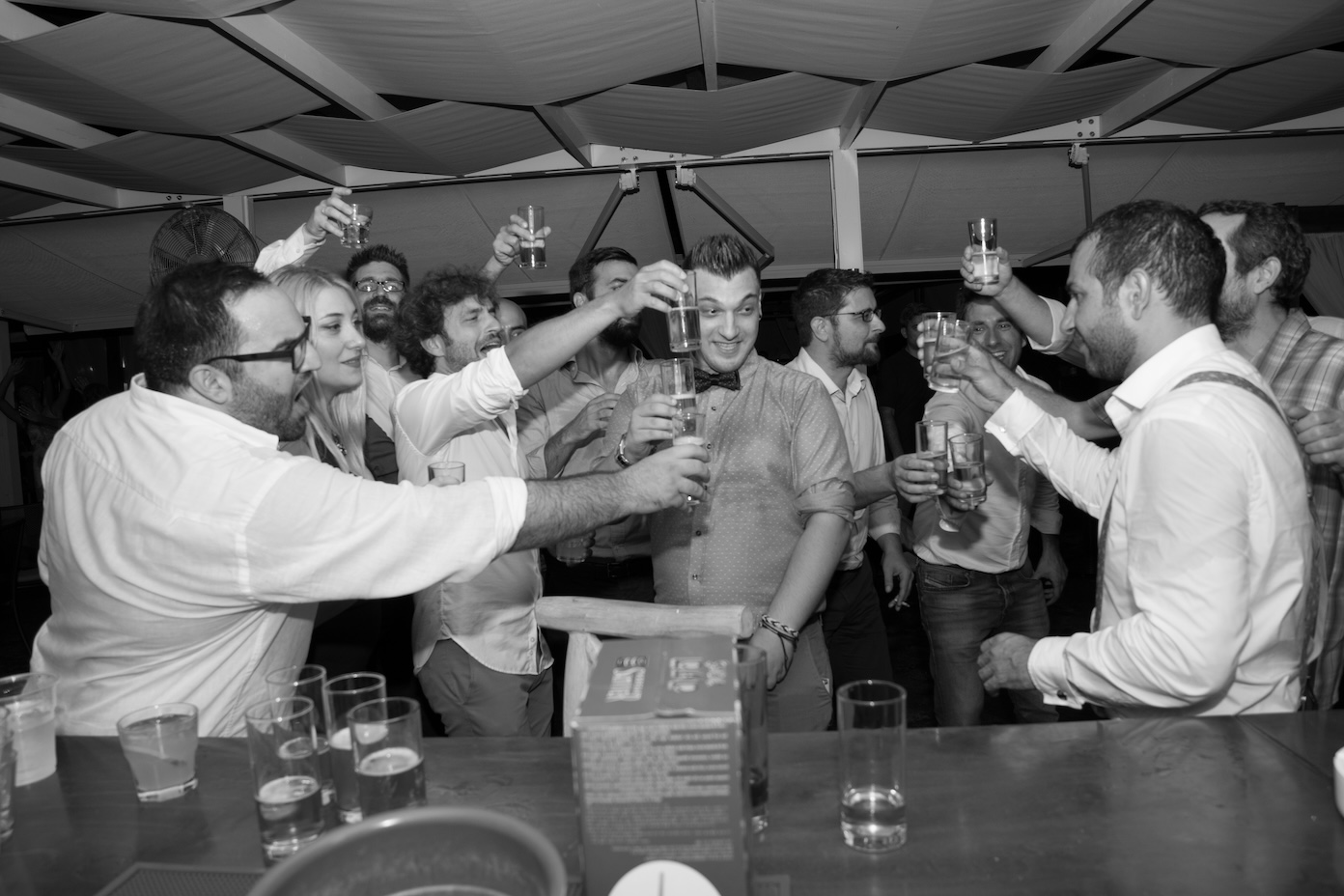A wedding after-party in Nafplio.